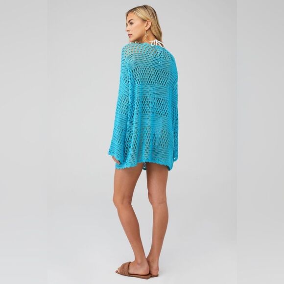 Show Me Your Mumu Women's Paula Pullover Crochet Bell Sleeve Cover Up Small - Picture 3 of 7